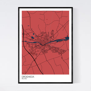 Drogheda City Map Print