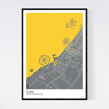Load image into Gallery viewer, Dubai City Map Print