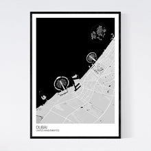 Load image into Gallery viewer, Dubai City Map Print