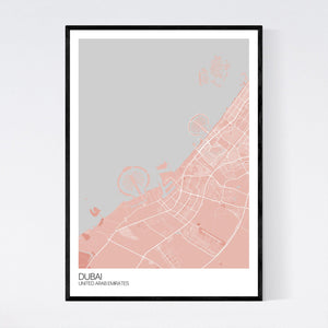 Dubai City Map Print
