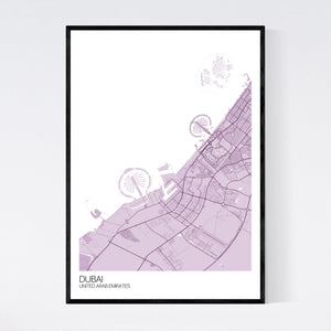 Dubai City Map Print