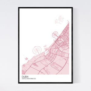 Dubai City Map Print