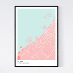Dubai City Map Print