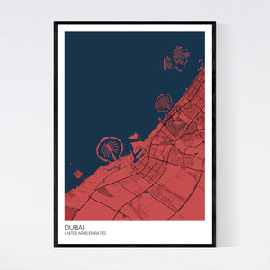 Dubai City Map Print