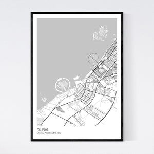 Dubai City Map Print