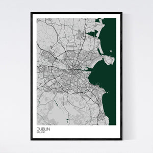 Dublin City Map Print