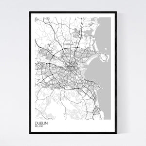 Dublin City Map Print