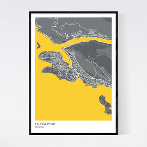 Dubrovnik City Map Print