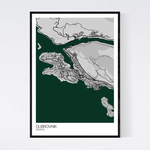 Dubrovnik City Map Print