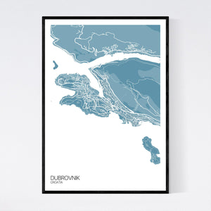 Dubrovnik City Map Print
