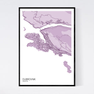 Dubrovnik City Map Print