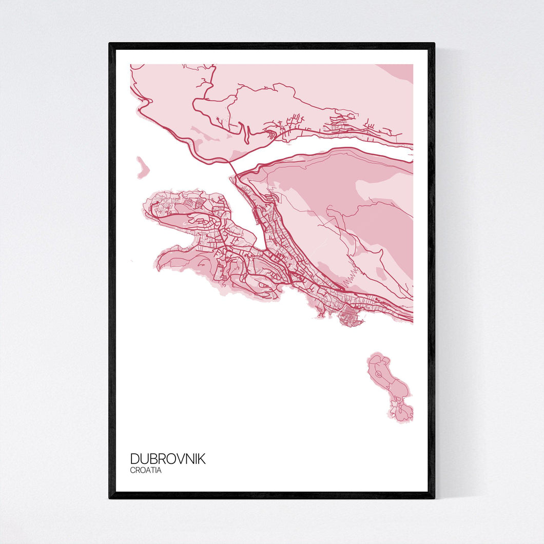 Dubrovnik City Map Print