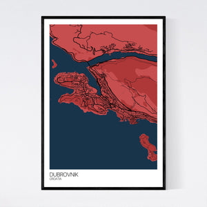 Dubrovnik City Map Print