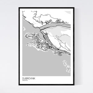 Dubrovnik City Map Print