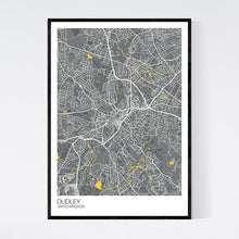 Load image into Gallery viewer, Dudley City Map Print