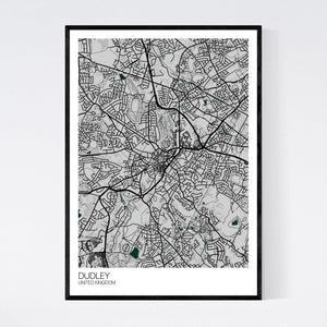 Dudley City Map Print