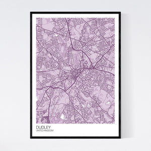 Dudley City Map Print