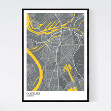 Load image into Gallery viewer, Duisburg City Map Print