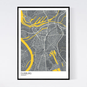 Duisburg City Map Print