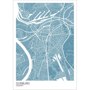 Map of Duisburg, Germany