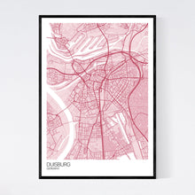 Load image into Gallery viewer, Duisburg City Map Print