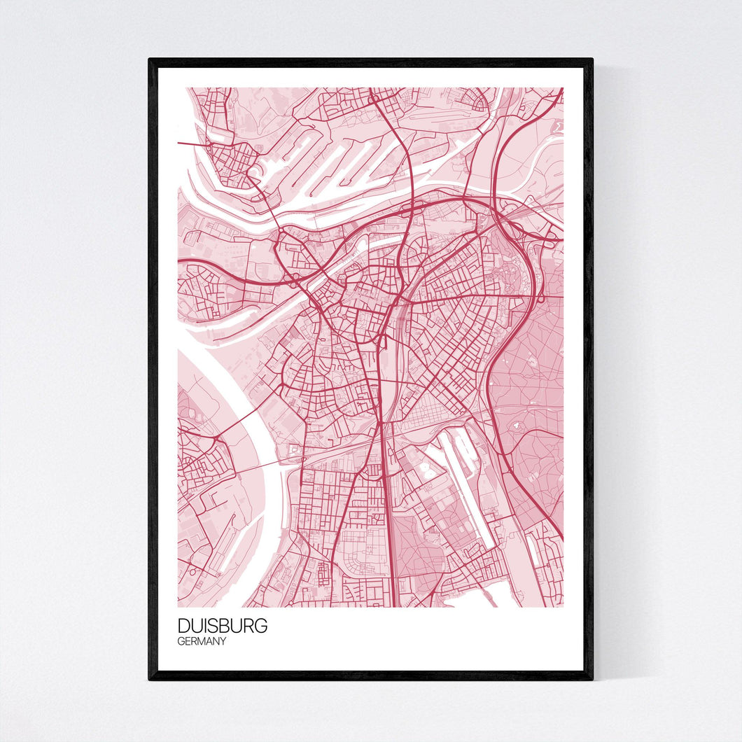 Duisburg City Map Print