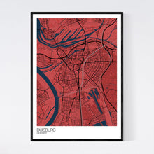 Load image into Gallery viewer, Duisburg City Map Print