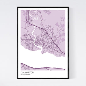 Dumbarton City Map Print