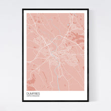 Load image into Gallery viewer, Dumfries City Map Print