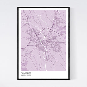 Dumfries City Map Print