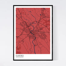 Load image into Gallery viewer, Dumfries City Map Print