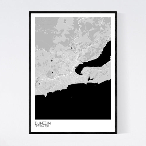 Map of Dunedin, New Zealand