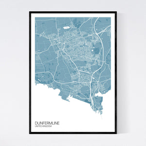 Dunfermline City Map Print