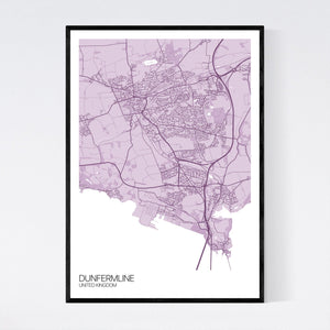 Dunfermline City Map Print