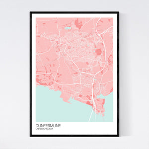 Dunfermline City Map Print