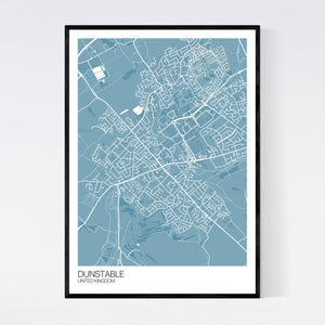 Dunstable City Map Print