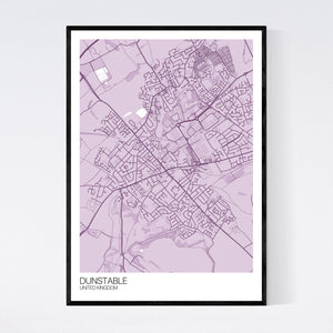 Dunstable City Map Print