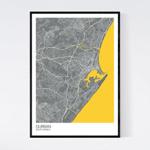 Load image into Gallery viewer, Durban City Map Print