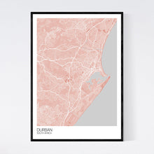 Load image into Gallery viewer, Map of Durban, South Africa