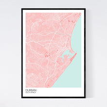 Load image into Gallery viewer, Durban City Map Print
