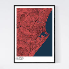 Load image into Gallery viewer, Durban City Map Print