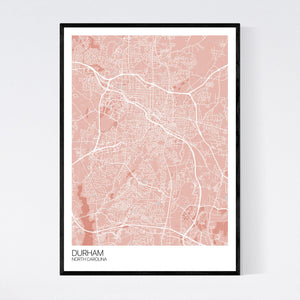 Durham City Map Print