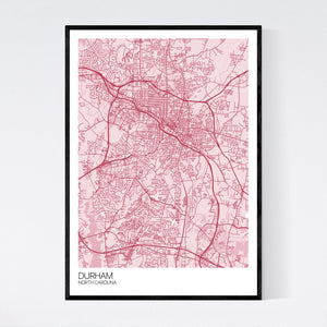 Durham City Map Print