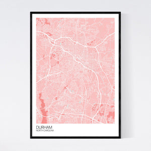Durham City Map Print