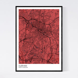Durham City Map Print