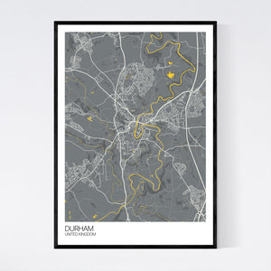 Durham City Map Print