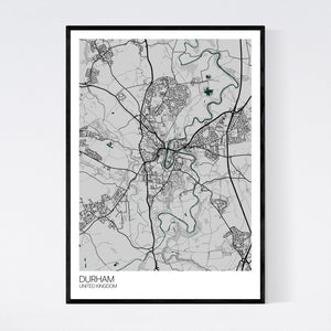 Durham City Map Print
