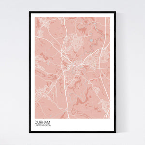 Durham City Map Print