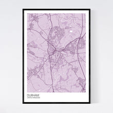 Load image into Gallery viewer, Durham City Map Print