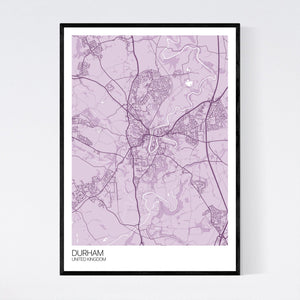 Durham City Map Print